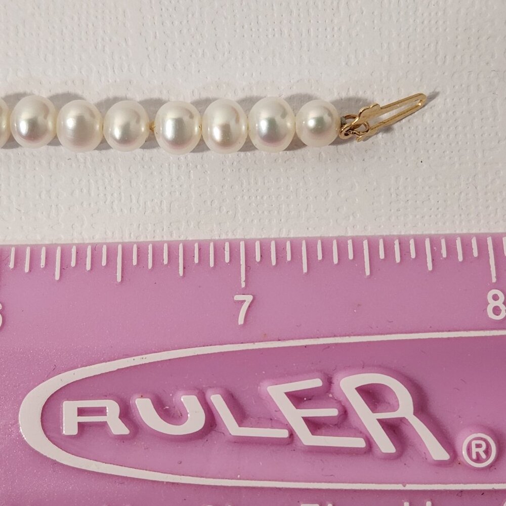 14K Pearl Necklace Bracelet & Earrings Complete Set Vintage Mint Peridot Avon - Picture 9 of 11